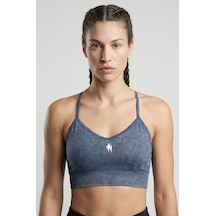 Woneagle Spor Sütyeni Bra Seamless Asit Yıkama Lacivert Lacivert