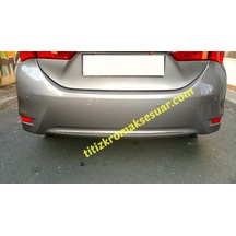 Toyota Corolla Uyumlu 2013-2018 Krom Arka Tampon Altı Çıtası Aksesuarı
