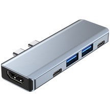 Cbtx Yg-2102 5'i 1 Arada Çoklu Bağlantı Noktası Hub Usb Tip-c 4k Hdmı Uyumlu Pd 100w Macbook Pro/air Uyumlu Şarj Adaptörü