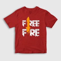Presmono Unisex Çocuk Knife V2 Free Fire T-Shirt