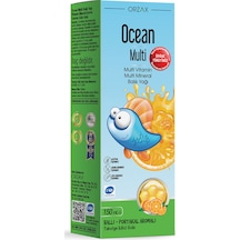 Multi Multivitamin Multimineral + Omega3 Balık Yağlı, Ballı Portakal Aromalı Şurup 150 Ml