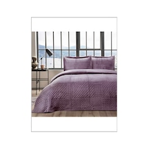 Taç Yatak Örtüsü Seti Alvin Mürdüm Çift Kişilik Mürdüm