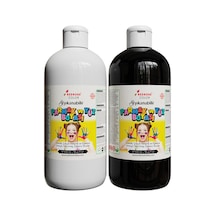 Siyah-beyaz Parmak Boyası 2'li Set 2x500gr Yıkanabilir, Toksik İçermez, Çocuk Okul Kreş İçin