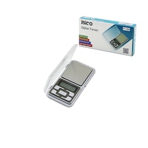 Mini 6x12cm Hassas Tartı - Terazi 300gr/0.01gr Şeffaf Pls.kapaklı - Pilli 2pcs İnce 5468