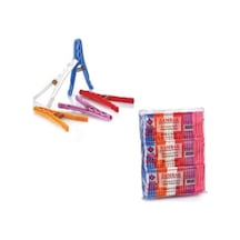 Çamaşır Mandalı Çiçek Desenli 6 Paket Beyaz Diğer