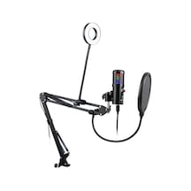 WellSound A6S-B Profesyonel Işıklı Mikrofon Seti