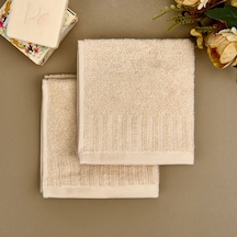 Soft Patte 2'li Havlu Seti - Krem - 30x30 Cm Renkli