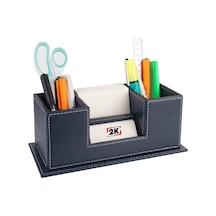 Masaüstü Deri Organizer Kalemlik 4 Gözlü Desktop Organizer Rainbow Vegan 10x12x25 Cm.