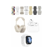 Karler - 541 - Bass K32 Kombo 7 Adet Kordon Akıllı Saat Airpods Kulaklık Kafa Üstü Kablosuz Kulaklık Set - Csmo-tex - - B