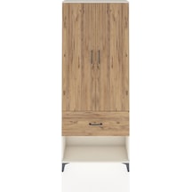 Arges Dolap 3 Raflı Tek Çekmeceli 2 Kapaklı 88x30x221 Aytaşı-çam Aytaşı