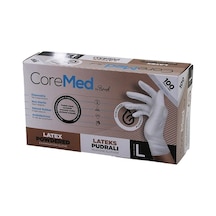 Coremed Bimel L Beden Pudralı Muayene Eldiveni 100lü Bx40