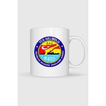 Tcg Gelibolu Seyir Temalı Tasarımlı Kupa Bardak Beyaz