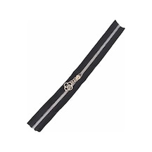Angel Çanta Aksesuar Başlıklı Fermuar 30 Cm Gümüş Metal Siyah
