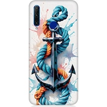Huawei Honor 20 Lite Uyumlu Gemi Çapası Desenli Silikon Kılıf