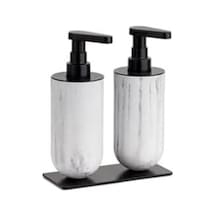 Sıvı Sabunluk Mermer Desenli/siyah Renk 208x87x170 Mm