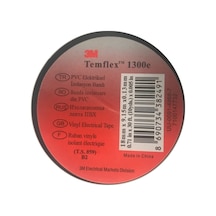 3m - Temflex Izole Elektrik Bandı 18mm 1300e Siyah 10 Adet