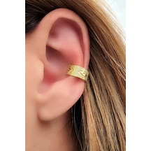 Gümüş Üzerine Altın Kaplama Trend Kıkırdak Küpe N11.52909