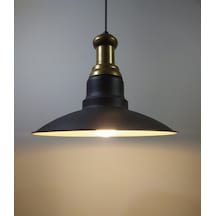 Riolight Retro Bronz Askılı Tekli Metal Sarkıt Avize Şapka Çapı: