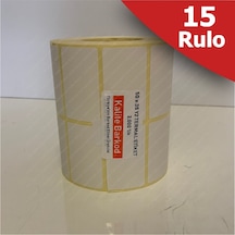 50X35 Yanyan2 Li Termal Etiket 15 Rulo Barkod Etiket Kalite B