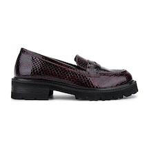 Tamer Tanca Kadın Hakiki Deri Bordo Loafer Ayakkabı 922 26102202 Bn Ayk Sk25-26 Bordo Bm Bordo