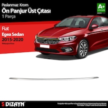 S-Dizayn  Fiat Egea Sedan Krom Ön Panjur Üst Çıtası 2015-2020