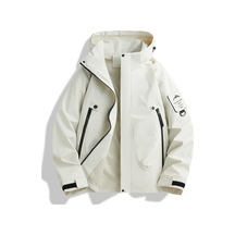 Erkek Ve Kadın Dağ Ceketleri, Rüzgar Geçirmez Ve Su Geçirmez, Açık Hava Sporları İçin İnce Kapüşonlu Fildişi