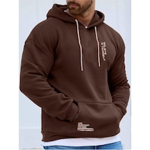 Altamira Erkek Believe Baskılı Oversize Kapşonlu Sweatshirt 001