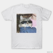 Tarzsokak Cool Cat Meme Gözlüklü T-shirt Erkekler Kadınlar Için % 100% Pamuk T Shirt Kısa Kollu Üstler Çok Renkli