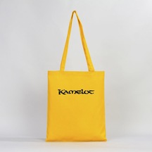 Kamelot Logo Yazı Sarı Gabardin Bez Çanta