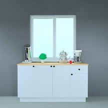 Mobilique 160 Cm Alt Dolap Çok Amaçlı Beyaz-beyaz 600-00-291