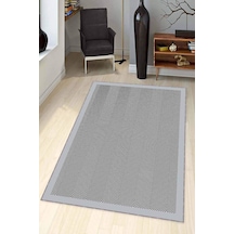 Gri Kaymaz Tabanlı Yıkanabilir Çizgili Mutfak Halısı Ar1319n11