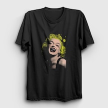 Presmono Unisex Blonde Marilyn Monroe T-shirt Siyah