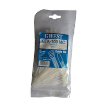 Gwest 2.5X100Mm 10Cm Etiketli Kablo Bağı-Cırt Kelepçe Şeffaf