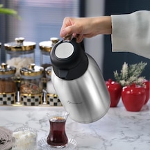 Penguen Çift Katlı Çelik Çay Termosu - Su Termosu 2 Lt.png-1200xs Siyah