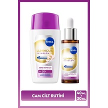 Spf50+ Güneş Koruyucu Luminous630 Skin Glow Aydınlatıcı Yüz Kremi 40ml Ve Serum 30ml, Cam Cilt