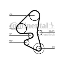 CONTITECH CT1162 TRIGER EKSANTRİK KAYIŞI 207 308 3008 / C3 BERLIN