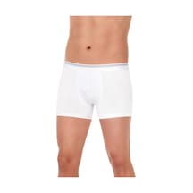 6 Adet Yıldız Erkek Likralı Formen Boxer Short Beyaz 365