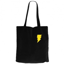 Black Adam Yellow Logo Siyah Kanvas Bez Çanta