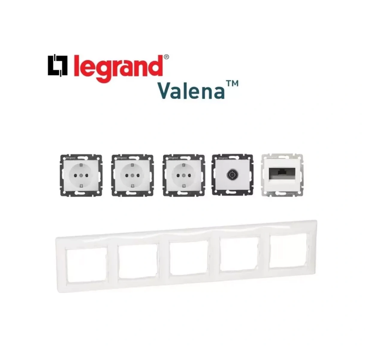 Legrand Priz Seti-3 Adet+tv+internet+çerçeve 5 Yuvalı Beyaz 199609732
