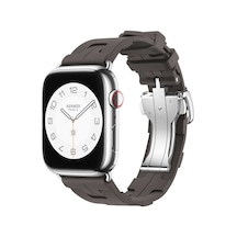 Watch 44mm Spor Görünümlü Clo Krd-94 Silikon Kordon-haki