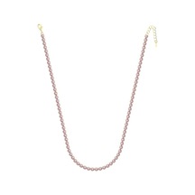 Merano Design 5mm Pembe Su Yolu Gold Kolye Sarı