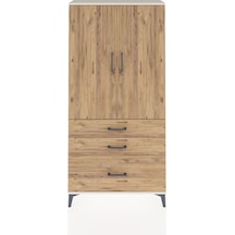 Arges Dolap 3 Raflı 3 Çekmeceli 2 Kapaklı 88x30x182 Aytaşı-çam Aytaşı