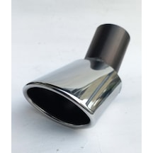 51 Mm. Dirsek 90 Mm Çıkışlı Yassı Kesik Tekli Krom Egzoz Ucu Eksoz