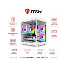 Apphirex CODE X96 R5-7500F 16 GB 512 GB M.2 SSD 8 GB RTX5060 W11P Masaüstü Oyuncu Bilgisayarı Beyaz