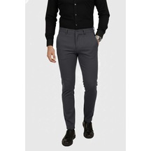 Rizzup Füme Dar Kesim Beli Lastikli Çizgi Dokulu Likralı Erkek Pantolon Şık & Konforlu Tasarım 2600700