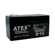 Atex Ax-12V 12 Volt 1.3 Amper Bakımsız Kuru Akü