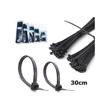 3.6 300Mm - Siyah - 30Cm Kablo Bağı Cırt Kelepçe