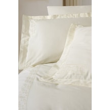 Cotton Box Brode Nakışlı Saten Çift Kişilik Nevresim Takımı Luxe Ekru