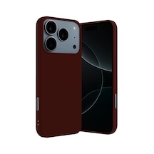 Newface Apple Uyumlu iPhone 17 Pro Nano İçi Kadife Silikon - Bordo Bordo