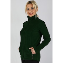 Polar Kadın Kol Fermuarlı Sweatshirt Yeşil